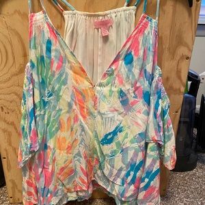 Lilly Pulitzer cold shoulder top